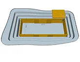 Modellgrafik des Schwimmteiches Modell der Neptun Oase mit auslaufendem Rand